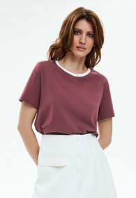 Женская футболка, цвет бордовый