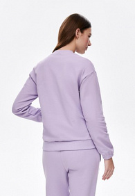 Джемпер из пике на молнии, цвет лиловый