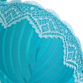 Бюстгальтер пуш-ап «Атлантика», цвет морской волны