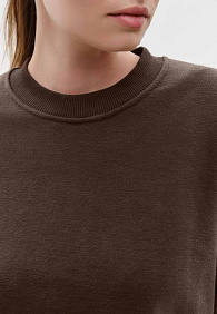 Свитшот из футера, цвет шоколадный