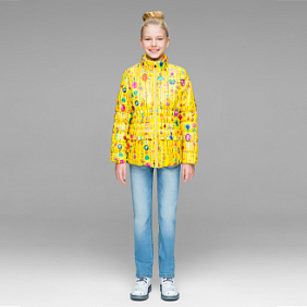 Куртка утепленная для девочки, цвет лимонный