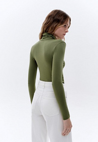 Женская водолазка, цвет хаки