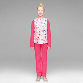 Жилет утепленный для девочки, цвет розовый