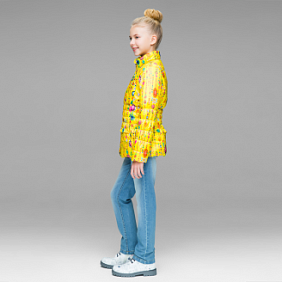 Куртка утепленная для девочки, цвет лимонный