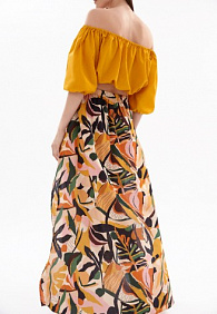 Юбка макси с принтом «Тропики»