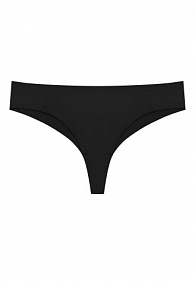 Бесшовные трусы танга, цвет черный