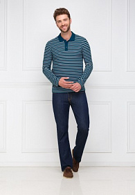 Трикотажное поло пике для мужчины, цвет темно-бирюзовый