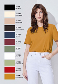 Женская футболка прямого силуэта, цвет винный