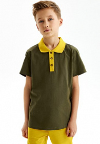Поло для мальчика, цвет хаки