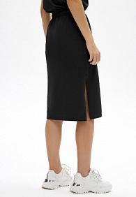 Трикотажная юбка, цвет чёрный