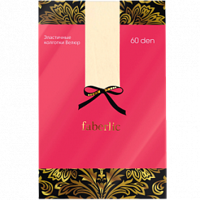 Цветные колготки, 60 den, ваниль