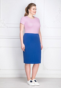 Юбка, цвет ярко-голубой