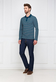 Трикотажное поло пике для мужчины, цвет темно-бирюзовый