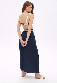 Юбка с запахом, цвет синий