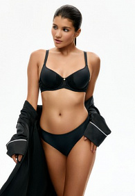 Бесшовные трусы танга, цвет черный