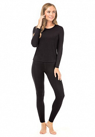 Термолегинсы, цвет черный