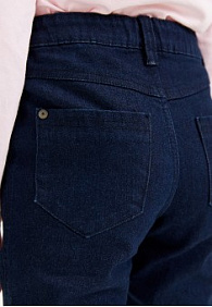 Узкие джинсы для девочки, цвет темно-синий