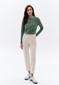 Женская футболка-лонгслив, цвет хаки