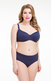 Плавки с завышенной талией темно-синие