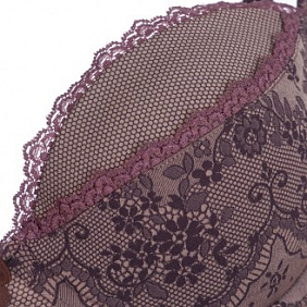 Бюстгальтер пуш-ап «Фэйри тэйл», цвет бежевый с какао