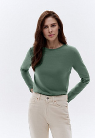 Женская футболка-лонгслив, цвет хаки