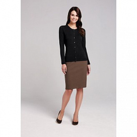 Юбка из жаккарда, цвет «темное какао»