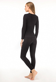 Термолегинсы, цвет черный