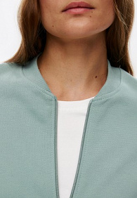 Джемпер из пике на молнии, цвет фисташковый