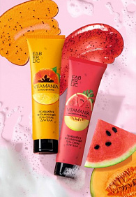 Пенящийся витаминный гель-скраб для тела «Манго и папайя» Vitamania