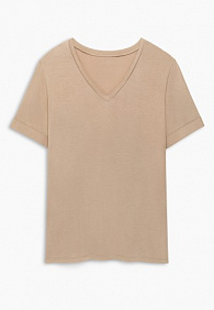 Женская футболка, цвет бежевый