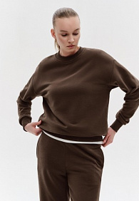 Свитшот из футера, цвет шоколадный