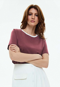 Женская футболка, цвет бордовый