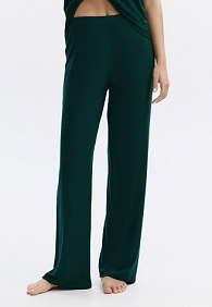 Брюки из вискозы, цвет изумрудный