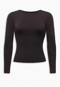 Корректирующий лонгслив-полуграция, цвет шоколадный