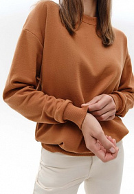 Свитшот из футера, цвет кэмел