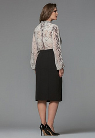 Юбка из крепа, цвет чёрный