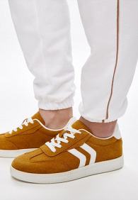 Брюки джогеры из пике, цвет молочный