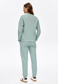 Джемпер из пике на молнии, цвет фисташковый