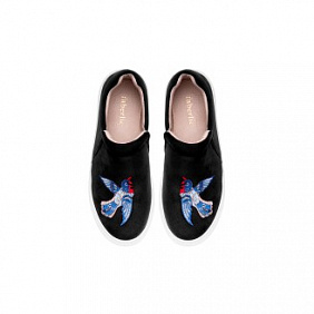 Слипоны для девочек Fairytale, черные