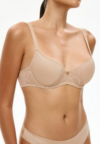 Бесшовные трусы танга, цвет бежевый