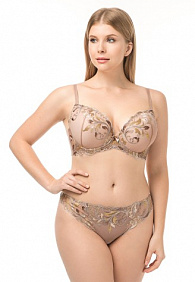 Бюстгальтер пуш-ап «Орсэ», бежево-серый