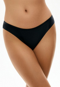 Бесшовные трусы танга, цвет черный