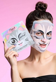 Увлажняющая маска для лица «Кошечка» iSeul