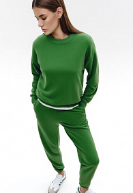 Свитшот из футера, цвет зеленый