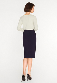 Юбка трикотажная, цвет тёмно-синий