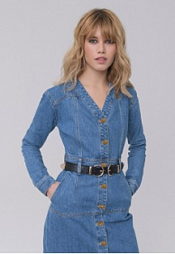 Джинсовое платье, цвет синий