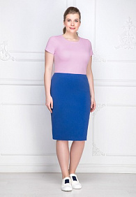 Юбка, цвет ярко-голубой