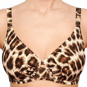 Лиф на косточках, цвет бежевый с принтом