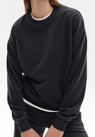 Свитшот из футера, цвет черный