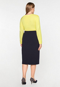 Юбка трикотажная, цвет тёмно-синий